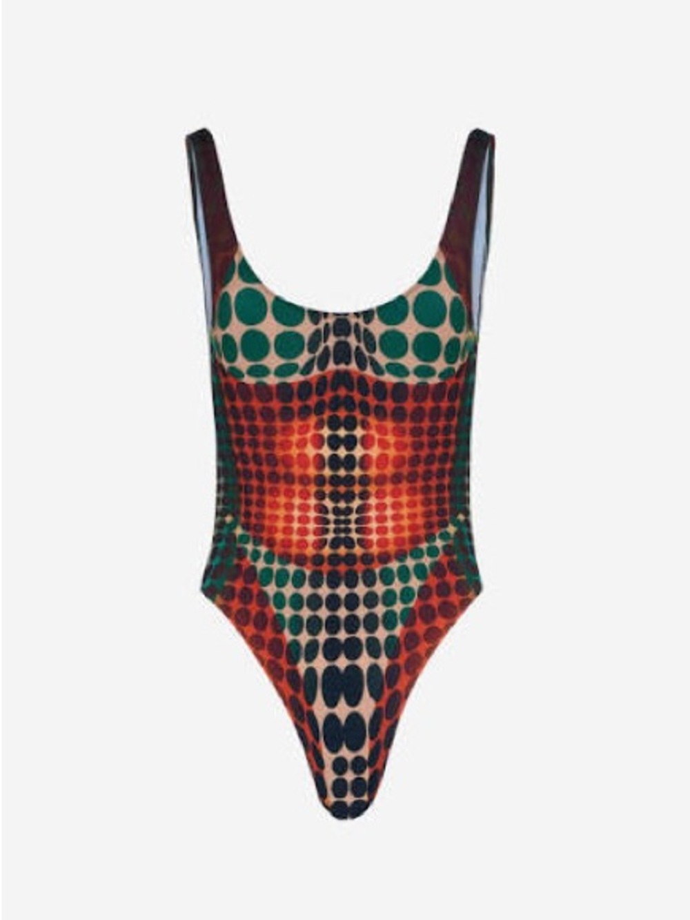 Jean Paul Gaultier Multicolor Abstract Dot-Print One-Piece Swimsuit